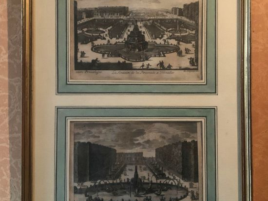 Suite de quatorze gravures en noir « Versailles » d’après Lépine dans 