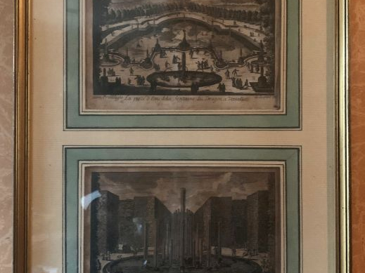 Suite de quatorze gravures en noir « Versailles » d’après Lépine dans 