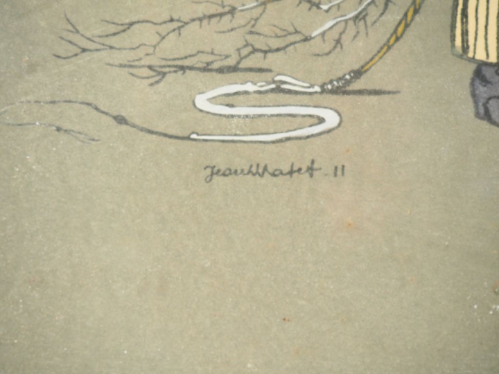 Paire d’encadrements fin XIXème par Jean Maset « Les enfants de la fer