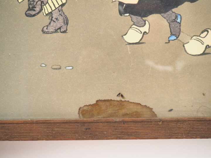 Paire d’encadrements fin XIXème par Jean Maset « Les enfants de la fer