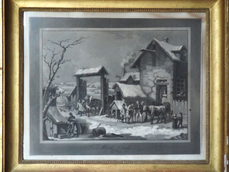 Vente aux enchères Paire de gravures XIXème par Jazet en noir « marché conclu » et  « le 