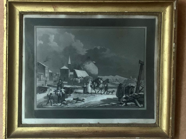 Paire de gravures XIXème par Jazet en noir « marché conclu » et  « le 