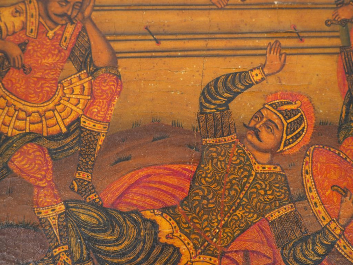 Icône de la Résurrection. Proche-Orient ?, XIXe siècle. Titrée en grec