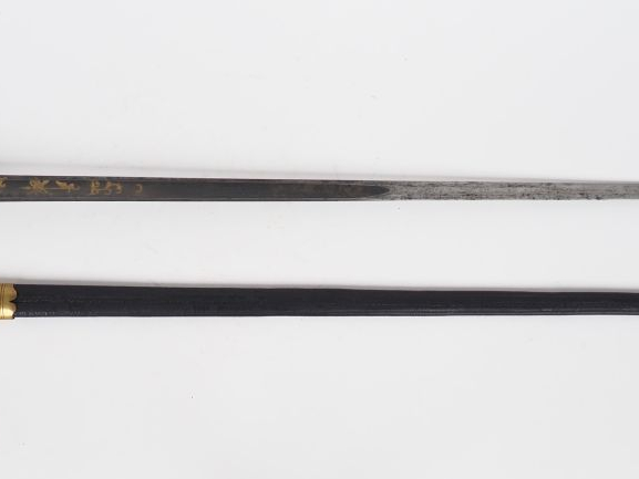 Belle épée d’officier début XIXe – lame droite dos plat au demi – deux