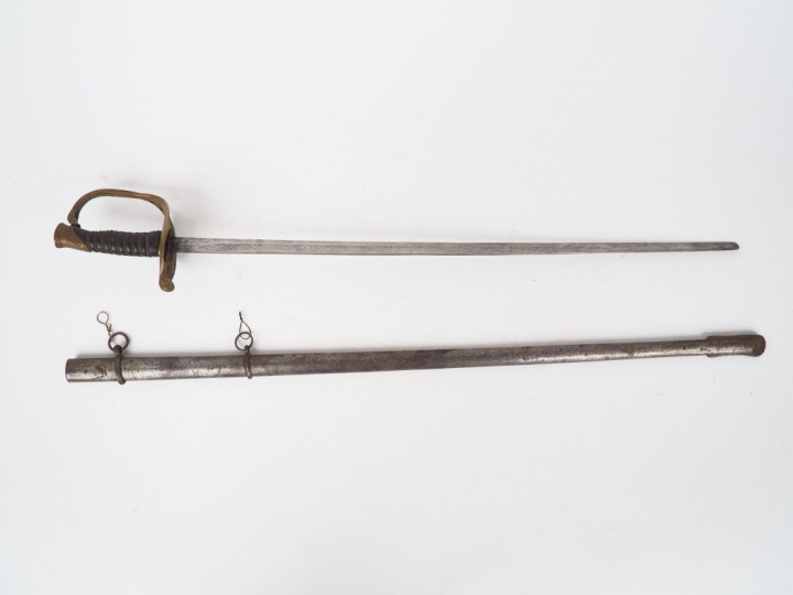 Sabre d’enfant longueur 745 mm imitant un sabre modèle 1845 d’adjudant