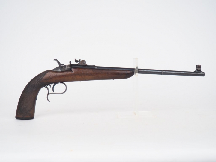 Grand pistolet de tir système Flobert à coffre calibre 6mm par GESTER 