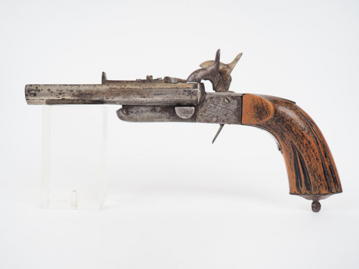 Pistolet double à coffre en calibre 12 mm à broche – canons octogonaux