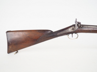 Vente aux enchères Fusil de chasse monocoup à percussion et platine à l'arrière par S.MER