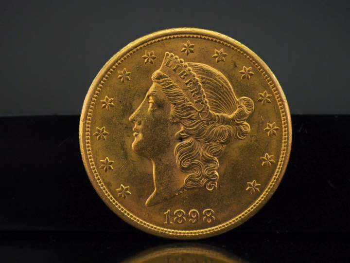 Pièce de 20 Dollars or, 1898. FRAIS ACHETEURS 10% HT.   