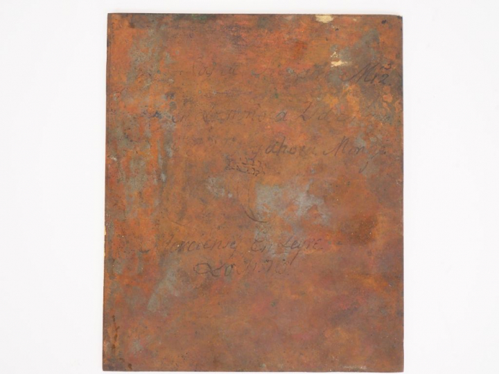 Ecole francaise ou italienne XVIIème.  "Sainte femme"  Huile sur cuivr