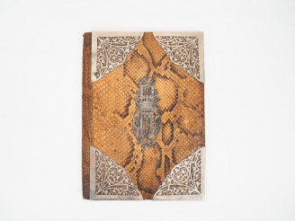 Vente aux enchères Porte documents Napoléon III en peau et métal argenté ou argent, à déc