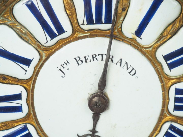 Cartel Napoléon III de style Louis XV en marqueterie Boulle, avec son 