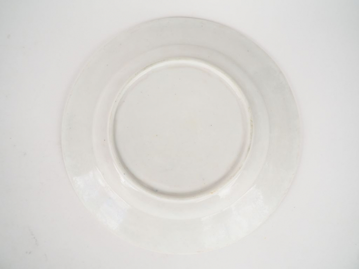 20 assiettes XIXème en faience fine décor camaieu bleu. Diam. 23,5 cm.