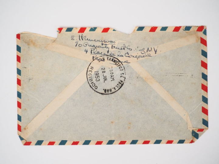 HEMINGWAY (Ernest). LETTRE AUTOGRAPHE SIGNÉE « papa ». Madrid, 22 juil