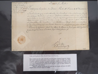 Vente aux enchères LOUIS XVIII (1755-1824). NOMINATION du Sieur de CAHUZAC DUVERDIER au g