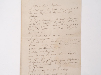 Vente aux enchères PASTEUR (Louis). LETTRE AUTOGRAPHE signée adressée à Eugène Viala. Arb