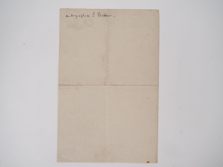 PASTEUR (Louis). LETTRE AUTOGRAPHE signée adressée à Eugène Viala. Arb