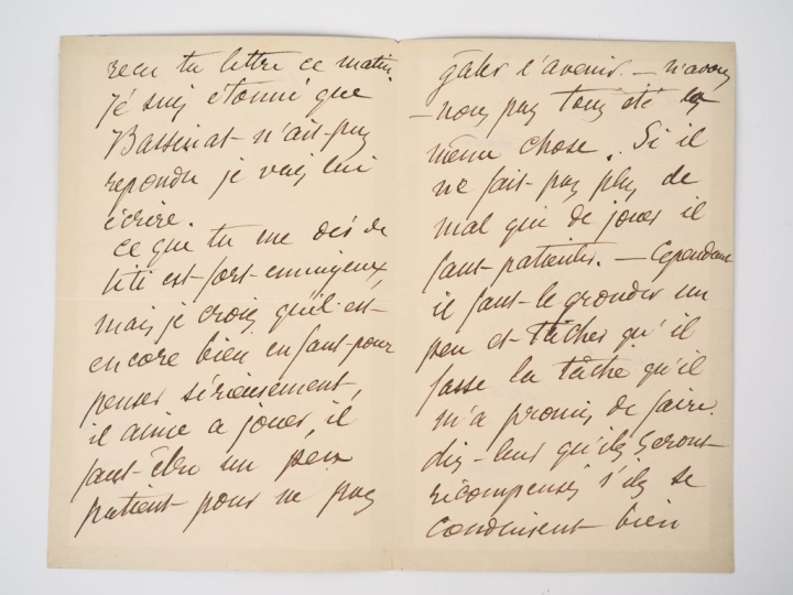 PISSARRO (Camille). LETTRE AUTOGRAPHE SIGNÉE adressée à sa femme Julie