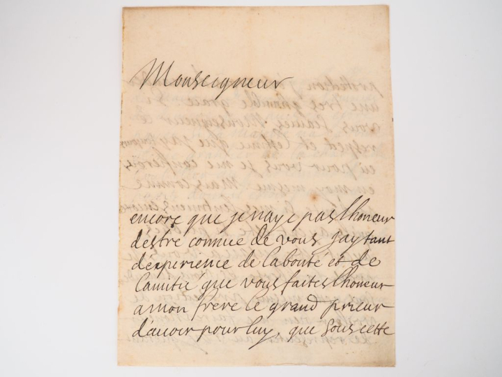 SOUVRÉ (Marquise de Sablé, Madeleine de). LETTRE AUTOGRAPHE signée. [F