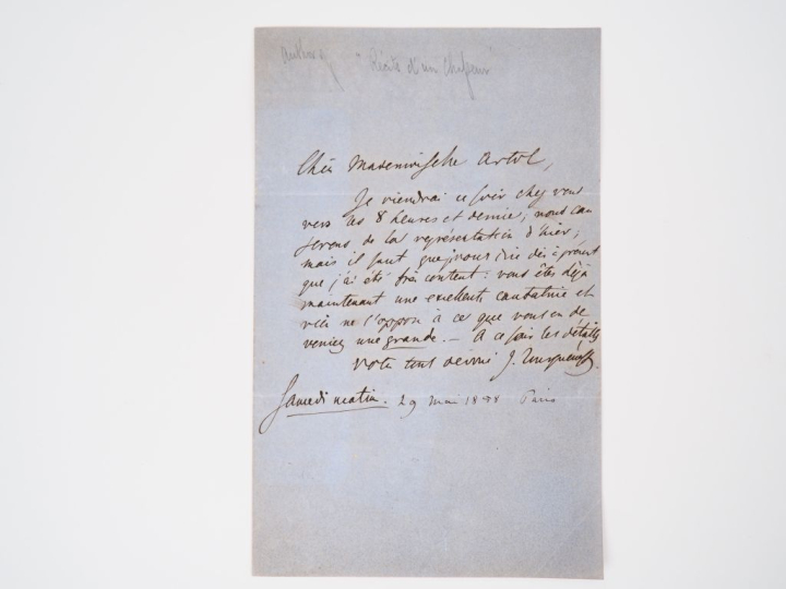 TOURGUENIEV (Ivan). RARE LETTRE AUTOGRAPHE SIGNÉE adressée à la cantat