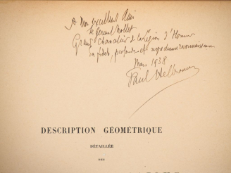 Vente aux enchères [ALPES]. HELBRONNER (Paul). DESCRIPTION GÉOMÉTRIQUE DÉTAILLÉE DES ALPE