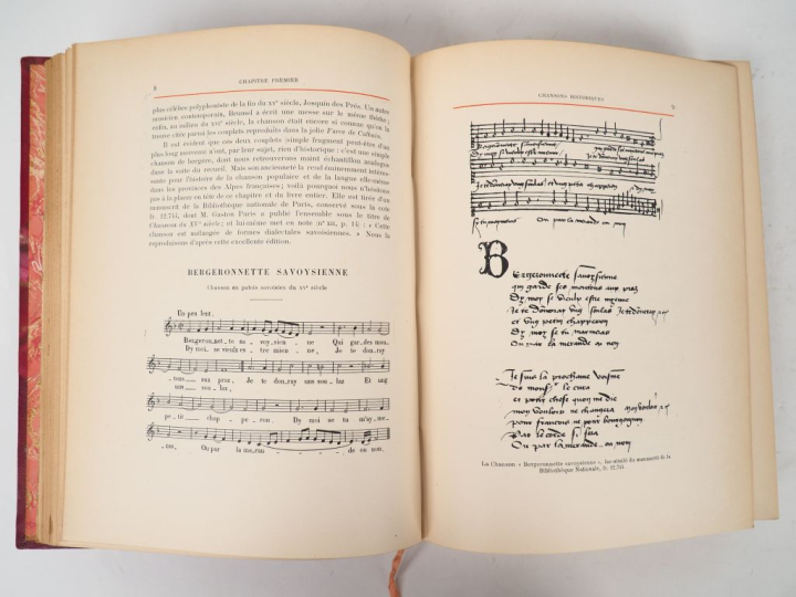 [ALPES]. TIERSOT (J.). CHANSONS POPULAIRES recueillies dans les Alpes 