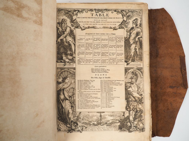 [ATLAS]. [FRICX]. TABLE DES CARTES DES PAYS-BAS ET DES FRONTIÈRES DE F