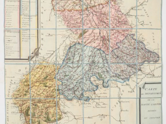 Vente aux enchères [ATLAS]. LAFERRERIE. CARTE DU DÉPARTEMENT DE LA HAUTE-GARONNE dédiée a