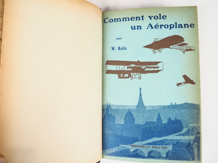 [AVIATION]. ENSEMBLE DE 11 VOLUMES de format divers ½ chagrin marron, 