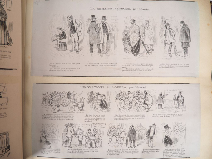 [CARICATURE]. 6 GRANDS ALBUMS en reliure uniforme. 6 volumes grand in-