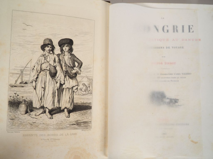 [CARTONNAGES DÉCORÉS]. ENSEMBLE DE 4 VOLUMES grand in-8 en percaline o