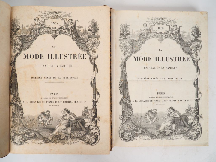 [COSTUME]. LA MODE ILLUSTRÉE. P., Firmin-Didot, 1867-68. 2 vol. in-fol
