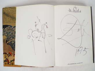 Vente aux enchères DALI (S.). LES DINERS DE GALA. P., Draeger, 1973. Grand in-4 toile de 