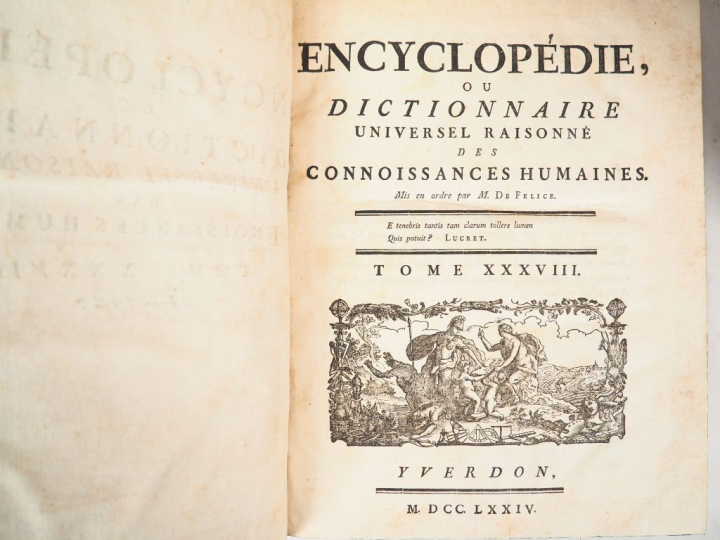 DIDEROT - D’ALEMBERT. ENCYCLOPÉDIE, ou Dictionnaire universel raisonné