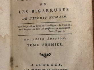 Vente aux enchères DU LAURENS. LE COMPÈRE MATHIEU, ou LES BIGARRURES DE L’ESPRIT HUMAIN. 