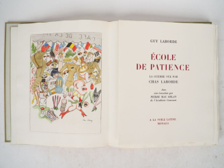 Vente aux enchères [ILLUSTRÉS]. LABORDE (G.). ÉCOLE DE PATIENCE. Monaco, À la Voile latin