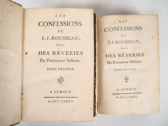 Vente aux enchères ROUSSEAU (J. J.). LES CONFESSIONS suivies des Rêveries du Promeneur So