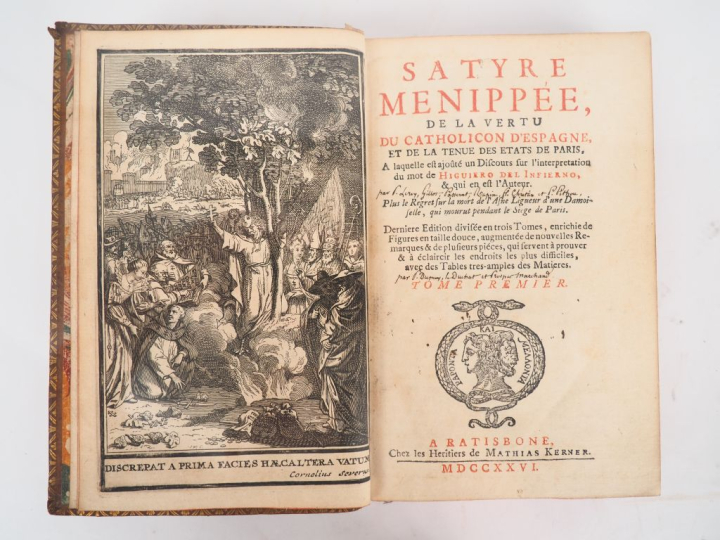 SATYRE MÉNIPPÉE, de la vertu du Catholicon d'Espagne, et de la tenue d