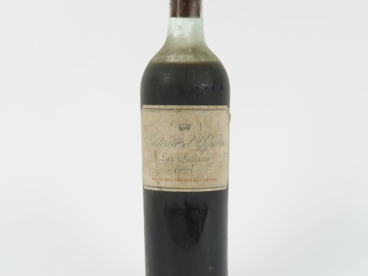 1 BOUTEILLE CHÂTEAU D'YQUEM 1er CCS SAUTERNES - 1929 - MEP-BEP/CAPS CO
