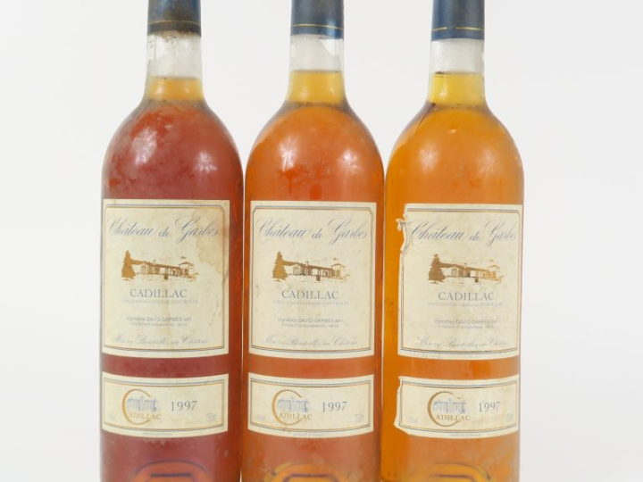 3 BOUTEILLES CHÂTEAU DE GARBES CADILLAC - 1997