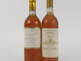 Vente aux enchères 2 BOUTEILLES :  1 DOMAINE ROUSTIT STE CROIX DU MONT 1995 - 1 DOMAINE G
