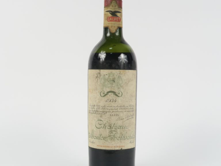 1 BOUTEILLE CHÂTEAU MOUTON ROTHSCHILD 1er GCC MARGAUX - 1934 - BEP-/EL