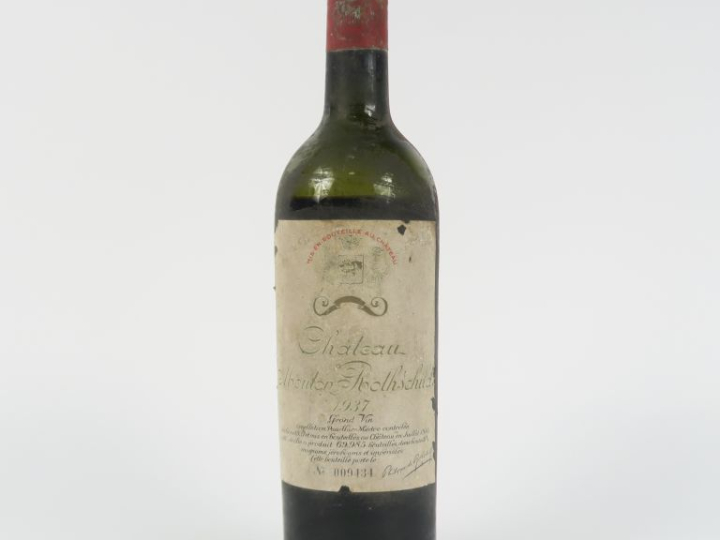 1 BOUTEILLE CHÂTEAU MOUTON ROTHSCHILD 1er GCC MARGAUX - 1937 - VIDANGE