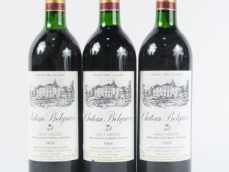 Vente aux enchères 3 BOUTEILLES CHÂTEAU BELGRAVE GCC HAUT MEDOC - 1989 - BG
