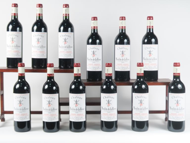 12 BOUTEILLES CHÂTEAU MOULIN DE LA ROSE CB ST JULIEN - 2003 - CBO