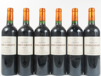 Vente aux enchères 6 BOUTEILLES CHÂTEAU BOIS CARDON MEDOC - 2014