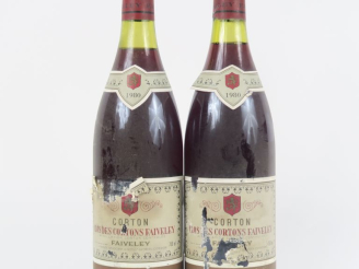 Vente aux enchères 2 BOUTEILLES CORTON GC 'CLOS DES CORTONS' FAIVELEY - 1980 - EA