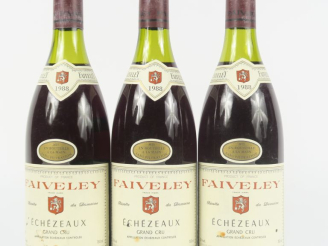 Vente aux enchères 3 BOUTEILLES ECHEZEAUX GC FAIVELEY - 1988 -3 CM/PAPIERS DE SOIE