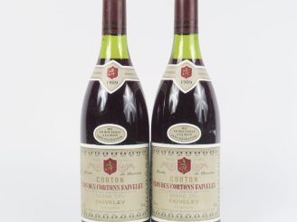 Vente aux enchères 2 BOUTEILLES CORTON GC 'CLOS DES CORTONS' FAIVELEY - 1989 - 3 CM