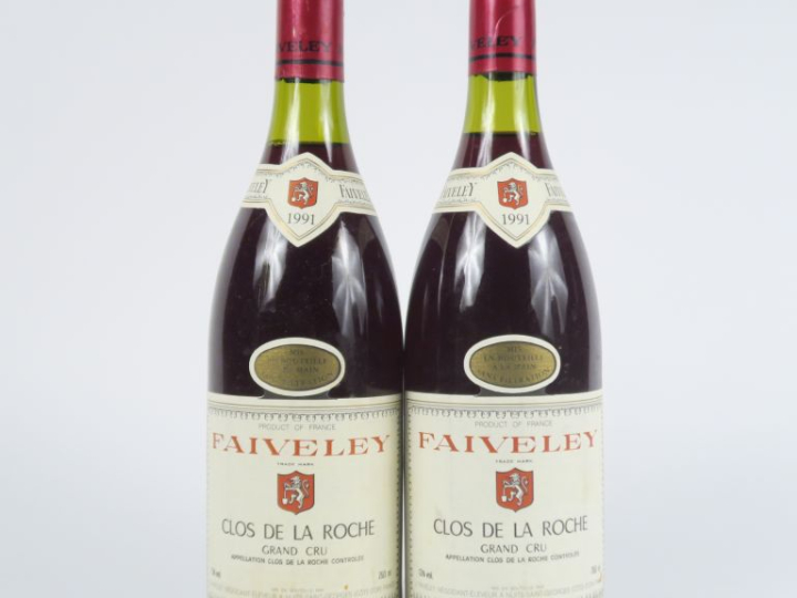 2 BOUTEILLES CLOS DE LA ROCHE GC FAIVELEY - 1991